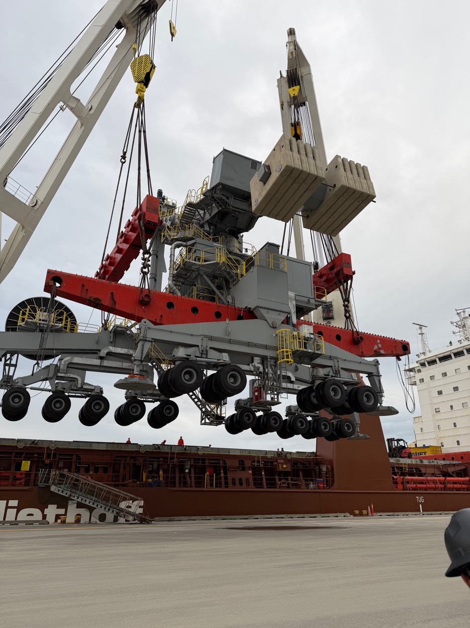 GCS Industrial Group heavy industrial cargo operations at a Gulf Coast port